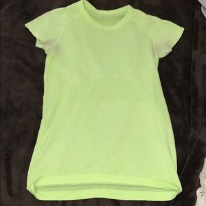 light neon yellow lululemon swift tech shirt